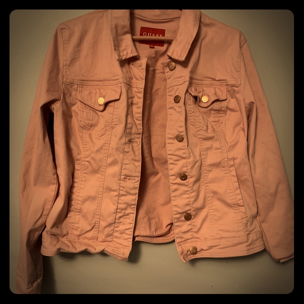 Guess pink jean jacket